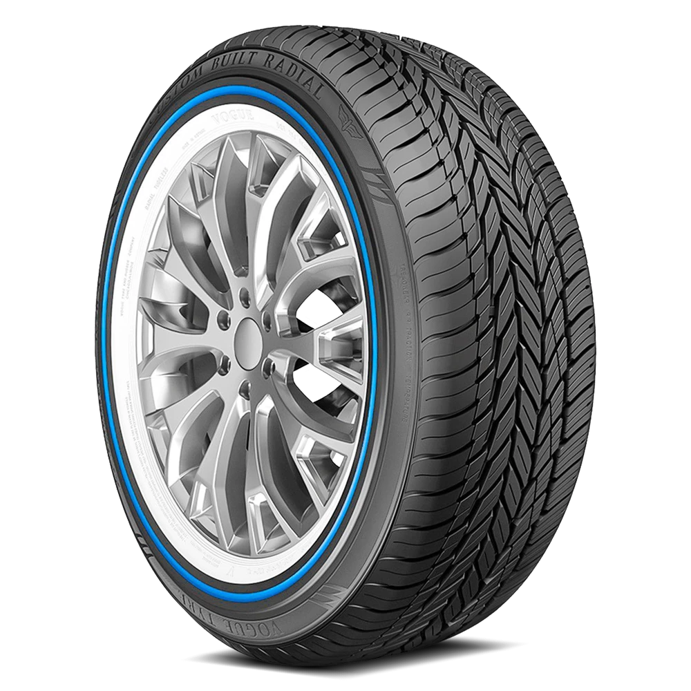 Vogue Custom Built Radial Viii Blue Stripe Tires 215/70R15 XL Custom Built Radial Viii