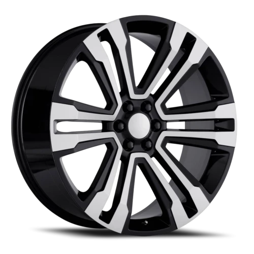 Factory Reproductions FR 72 2017 GMC Denali Replica GBM 26x10 +30 6x139.7mm 78.1mm Gloss Black Machined Face