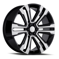 Factory Reproductions FR 72 2017 GMC Denali Replica GBM 26x10 +30 6x139.7mm 78.1mm Gloss Black Machined Face