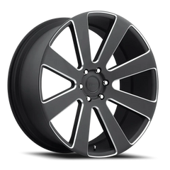 DUB 8-Ball S187 22x9.5 +30 6x135mm 87.1mm Black Milled Accents