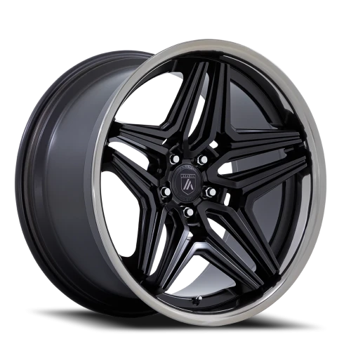 Asanti Black Label ABL-46 Duke SB 22x10.5 +18 5x120mm 74.1mm Satin Black Double Dark Tint Lip