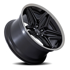 Asanti Black Label ABL-46 Duke SB 22x9 +15 5x115mm 72.56mm Satin Black Double Dark Tint Lip