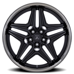 Asanti Black Label ABL-46 Duke SB 20x9 +15 5x120mm 74.1mm Satin Black Double Dark Tint Lip