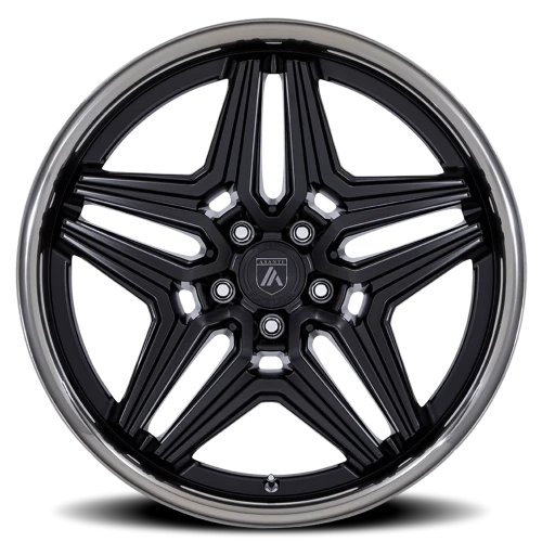 Asanti Black Label ABL-46 Duke SB 22x9 +15 5x120mm 74.1mm Satin Black Double Dark Tint Lip