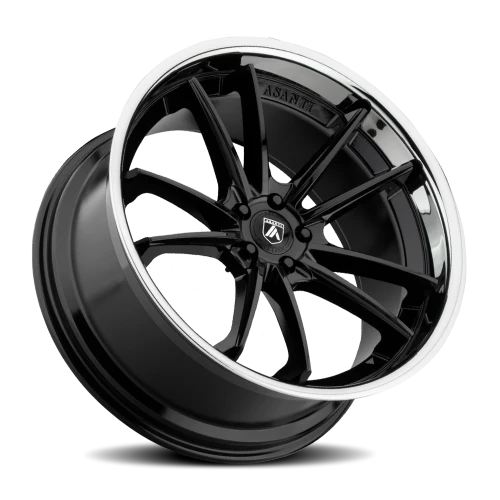 Asanti Black Label Sigma ABL23 BK 22x10.5 +35 5x120mm 74.1mm Gloss Black Chrome Lip