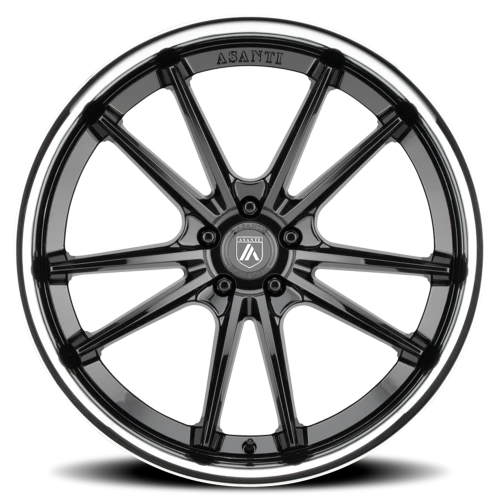 Asanti Black Label Sigma ABL23 BK 22x10.5 +35 5x114.3mm 72.6mm Gloss Black Chrome Lip