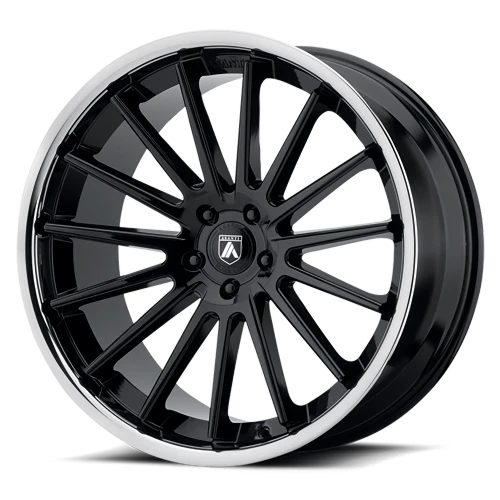 Asanti Black Label Beta ABL24 BK 20x9 +15 5x115mm 72.6mm Gloss Black Chrome Lip