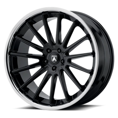 Asanti Black Label Beta ABL24 BK 20x9 +15 5x115mm 72.6mm Gloss Black Chrome Lip