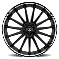 Asanti Black Label Beta ABL24 BK 20x10.5 +38 5x112mm 72.6mm Gloss Black Chrome Lip