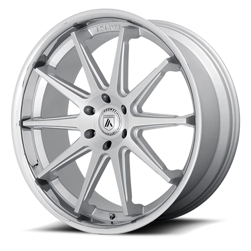 Asanti Black Label Emperor ABL29 SL 22x10 +30 5x120mm 74.1mm Brushed Silver Chrome Lip