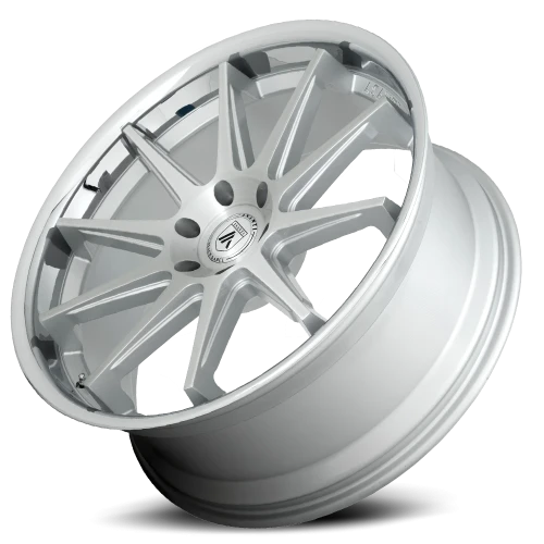 Asanti Black Label Emperor ABL29 SL 22x10 +30 5x120mm 74.1mm Brushed Silver Chrome Lip