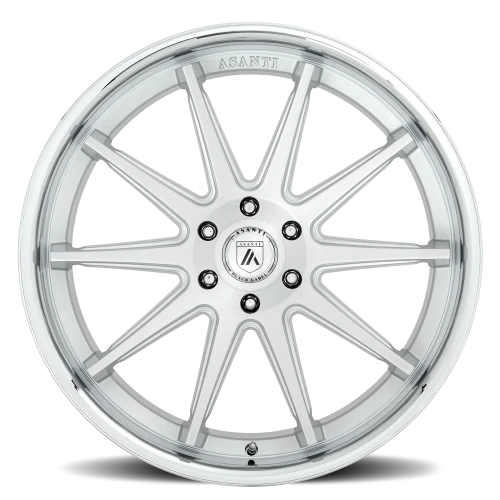 Asanti Black Label Emperor ABL29 SL 22x10 +30 5x120mm 74.1mm Brushed Silver Chrome Lip
