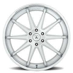 Asanti Black Label Emperor ABL29 SL 22x10 +30 5x120mm 74.1mm Brushed Silver Chrome Lip