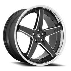 Asanti Black Label Regal ABL31 GB 20x10.5 +38 5x112mm 72.6mm Gloss Black Milled-Chrome Lip