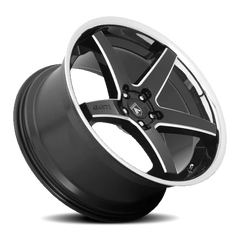 Asanti Black Label Regal ABL31 GB 22x10.5 +35 5x114.3mm 72.6mm Gloss Black Milled-Chrome Lip