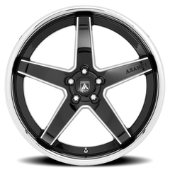 Asanti Black Label Regal ABL31 GB 20x10.5 +20 5x115mm 72.6mm Gloss Black Milled-Chrome Lip