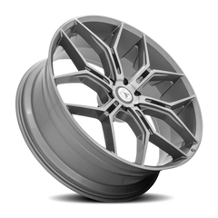 Asanti Black Label Monarch Truck ABL38 GY 24x10 +20 6x139.7mm 106.1mm Brushed Titanium