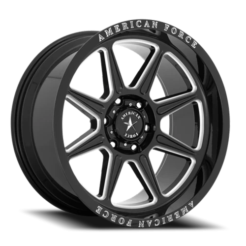 American Force AC002 Trail 22x10 -18 6x139.7mm 106.1mm Gloss Black Milled