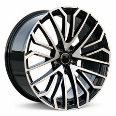 Audi AD 179 19x8.5 5x112 et35 66.45 BLACK MACHINE FACE