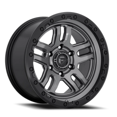 Fuel AMMO D701 17x9 +1 6x139.7mm 106.1mm Matte Gunmetal Black Bead Ring