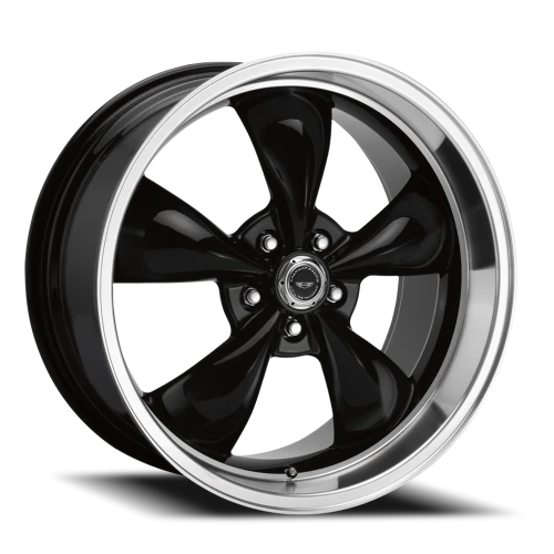 American Racing Torq Thrust M AR105 BK 17x8 +0 5x120.65mm 72.6mm Gloss Black Machined Lip