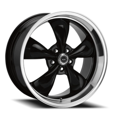 American Racing Torq Thrust M AR105 BK 17x7 +0 5x114.3mm 72.6mm Gloss Black Machined Lip