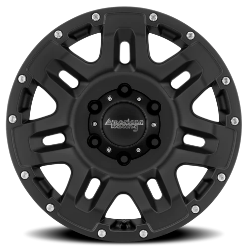 American Racing Yukon AR200 18x8.5 +15 6x139.7mm 106.25mm Cast Iron Black