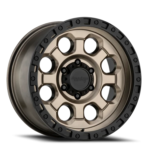 American Racing AR201 BRZ 17x9 -12 8x165.1mm 125.1mm Matte Bronze Black Lip