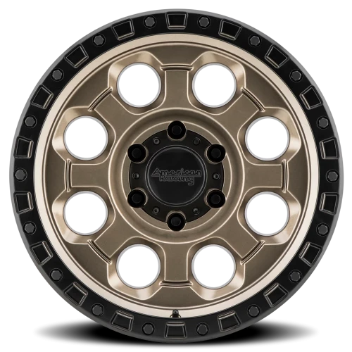 American Racing AR201 BRZ 17x9 -12 8x165.1mm 125.1mm Matte Bronze Black Lip