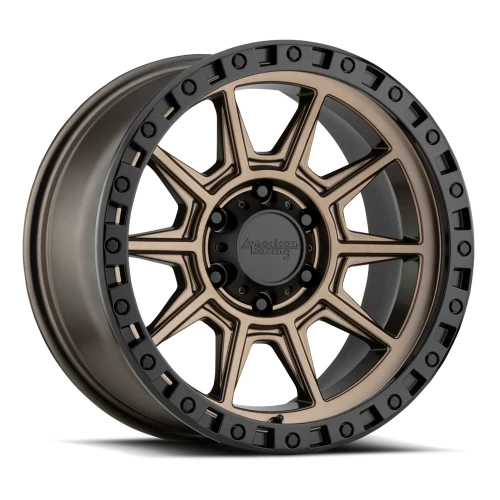 American Racing AR202 BRZ 18x9 +0 6x114.3mm 72.6mm Matte Bronze Black Lip
