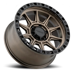 American Racing AR202 BRZ 18x9 +0 6x139.7mm 106.25mm Matte Bronze Black Lip