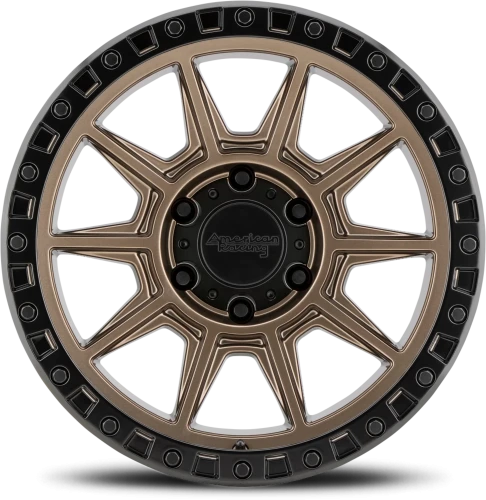 American Racing AR202 BRZ 18x9 +0 6x114.3mm 72.6mm Matte Bronze Black Lip