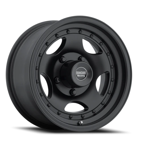 American Racing AR23 BK 15x10 -44 5x139.7mm 108mm Satin Black Clear Coat