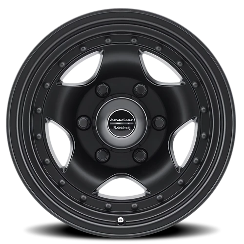 American Racing AR23 BK 15x10 -44 6x139.7mm 108mm Satin Black Clear Coat
