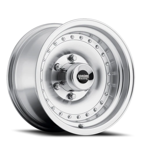 American Racing Outlaw I AR61 15x10 -38 5x139.7mm 108mm Machined Silver Clear Coat
