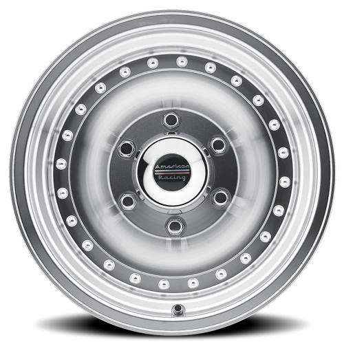 American Racing Outlaw I AR61 15x7 -6 5x120.65mm 83.06mm Machined Silver Clear Coat