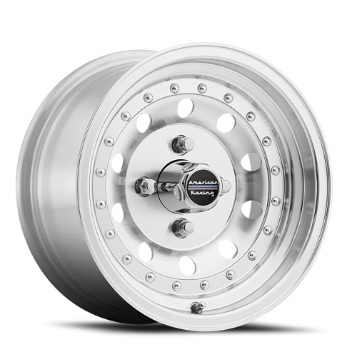 American Racing Outlaw II AR62 SL 14x7 +0 4x108mm 75.5mm Machined Silver Clear Coat