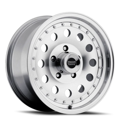 American Racing Outlaw II AR62 SL 15x8 -19 5x127mm 83.06mm Machined Silver Clear Coat