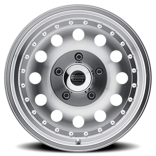 American Racing Outlaw II AR62 SL 14x6 +6 5x114.3mm 83.06mm Machined Silver Clear Coat