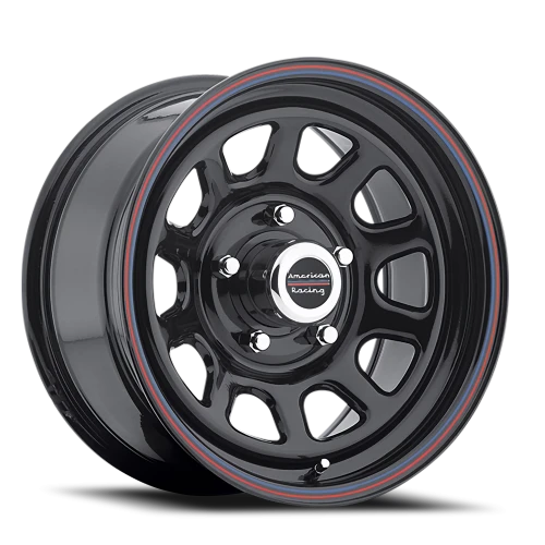 American Racing AR767 16x7 +0 5x127mm 78.3mm Gloss Black Stripes