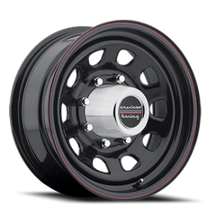 American Racing AR767 16x7 +0 8x165.1mm 130.81mm Gloss Black Stripes