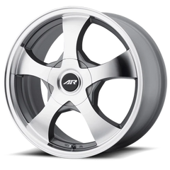 American Racing AR895 SL 14x6 +35 5x100mm 72.6mm Dark Silver Machined Face