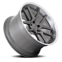 American Racing AR942 MG 20x11 +22 5x115mm 71.5mm Matte Gunmetal Machined Lip