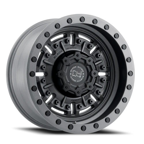 Black Rhino Abrams MG 17x9.5 -18 5x127mm 71.6mm Textured Matte Gunmetal