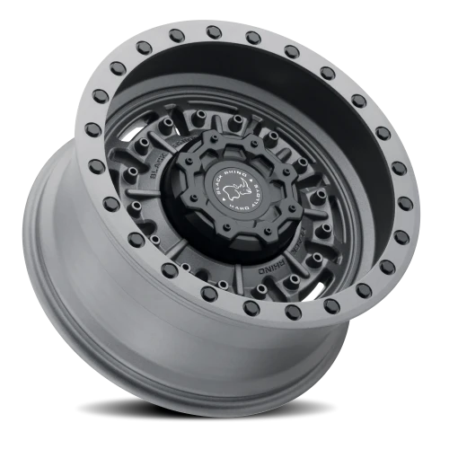 Black Rhino Abrams MG 20x9.5 +12 6x139.7mm 112.1mm Textured Matte Gunmetal