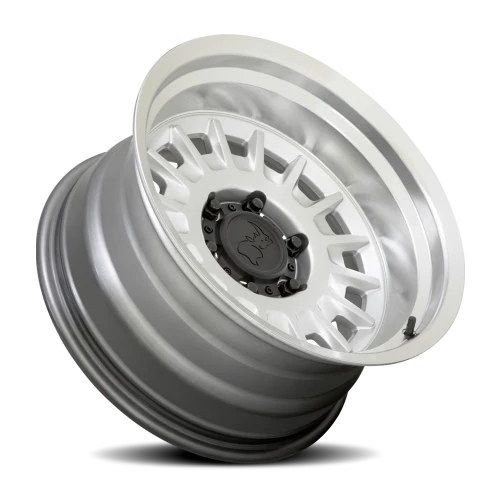 Black Rhino Aliso SL 18x9 +12 5x150mm 110.1mm Gloss Silver Mirror Cut Face-Mirror Cut Lip
