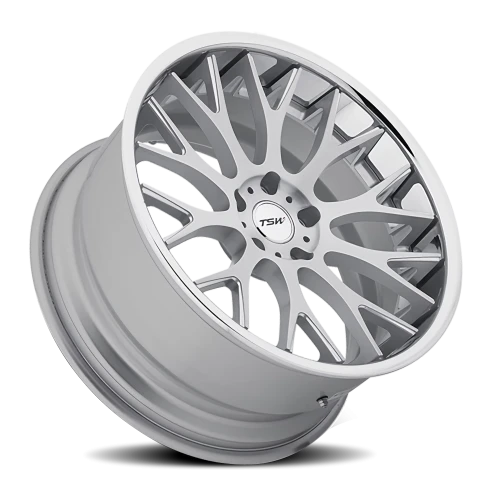 TSW Amaroo SL 19x10.5 +27 5x114.3mm 72mm Silver Brushed Face-Chrome Lip