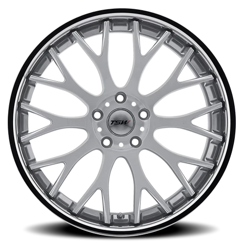 TSW Amaroo SL 19x10.5 +27 5x114.3mm 72mm Silver Brushed Face-Chrome Lip