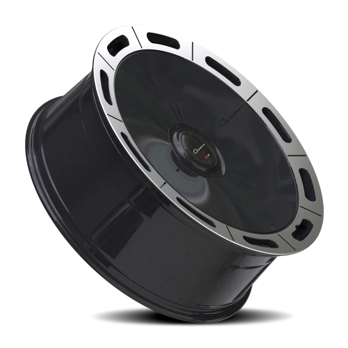 Giovanna Amur-X MB 22x9 +27 5x112mm 73.1mm Gloss Black Machined Lip