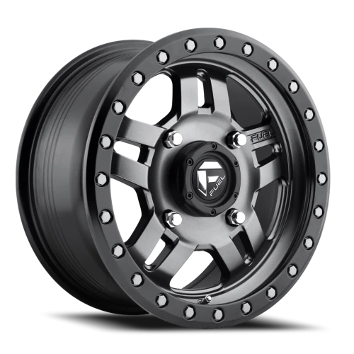 Fuel Anza UTV D558 15x7 +13 4x136mm 110.2mm Matte Anthracite Black Ring